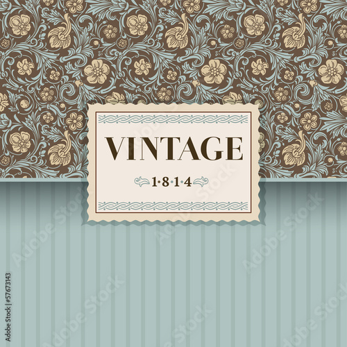 Vintage vector background in classical baroque style