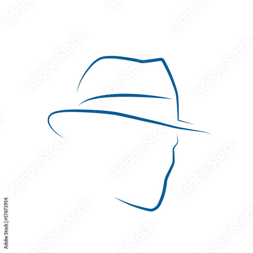 Vector Logo Man with hat photo