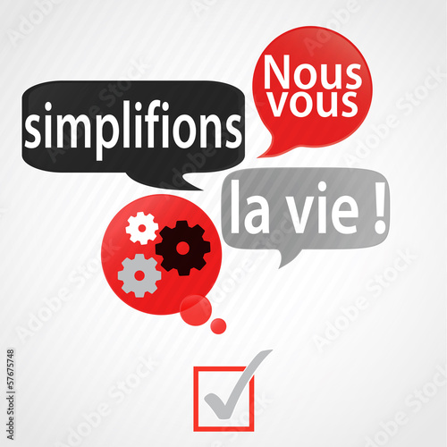 bulles rouge gris : nous vous simplifions la vie (français)
