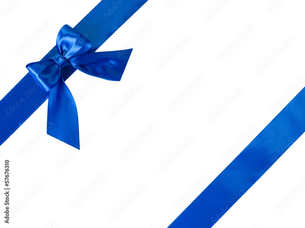 Blue ribbons with bow Blue ribbons with bow