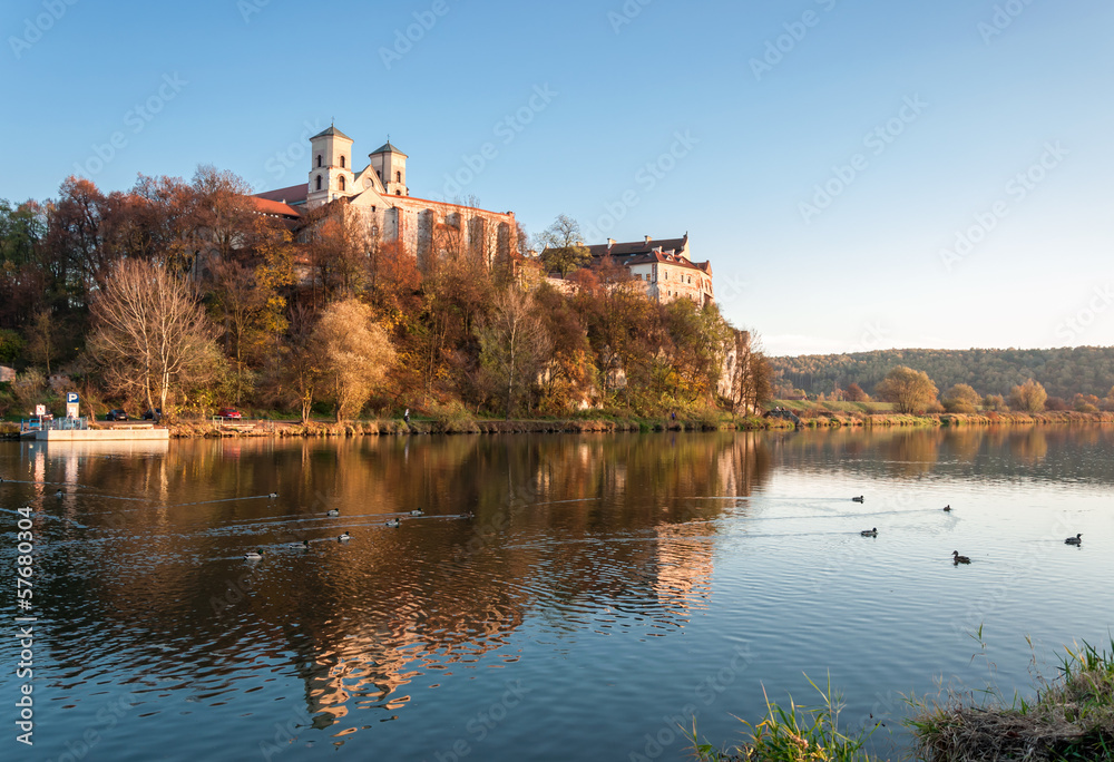 Benedictine abbey in Tyniec in fall, Krakow, Poland