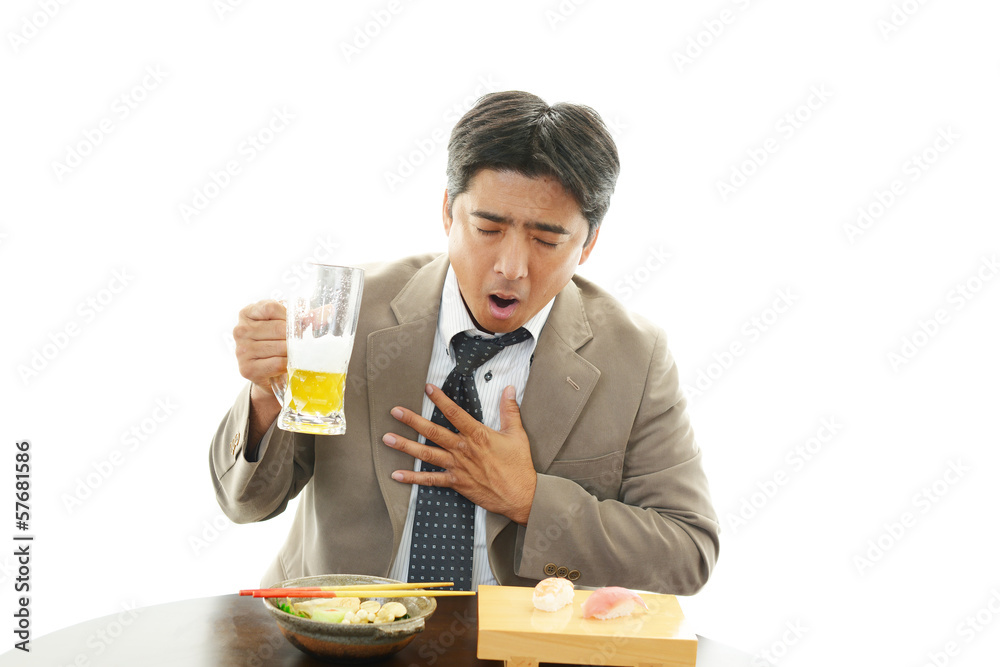 飲みすぎたビジネスマン