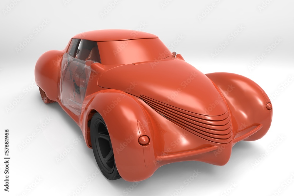 Generic and futurist model of car Generic and futurist model of car