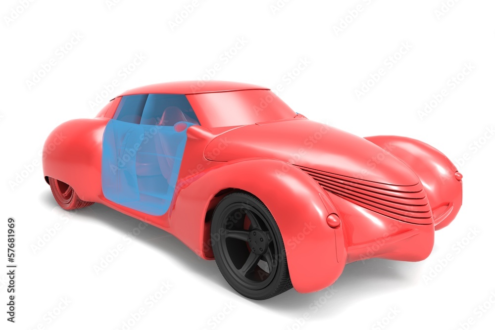 Generic and futurist model of car Generic and futurist model of car