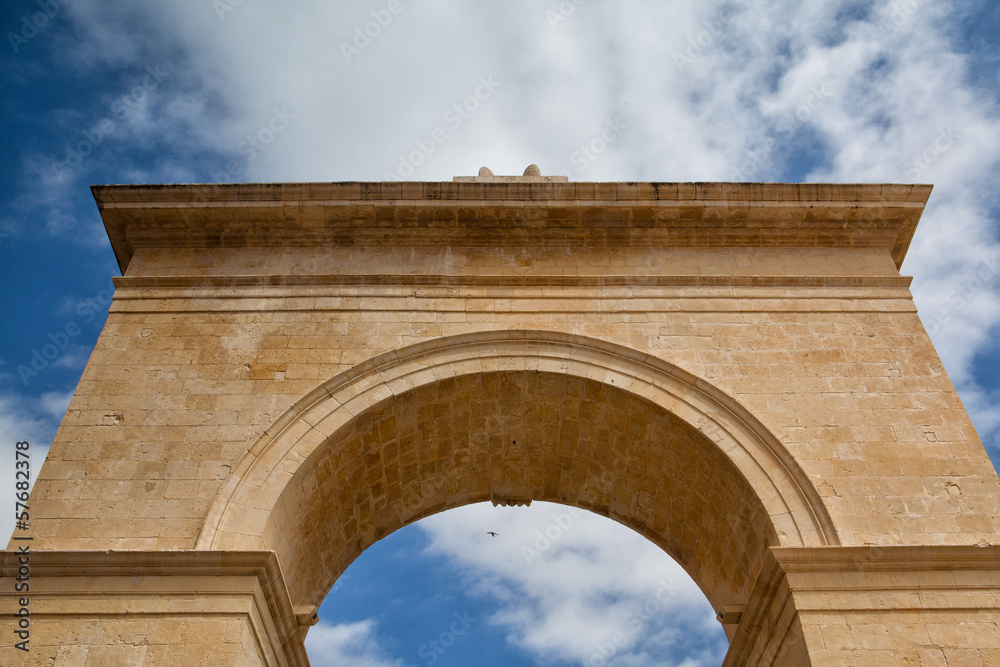 Arch of Triumph in Noto, Sicily, Italy