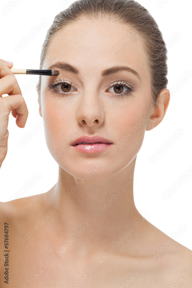 augen makeup mit braunem lidschatten portrait augen makeup mit braunem lidschatten portrait