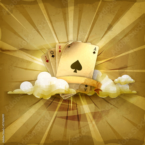 Playing Cards, old style background