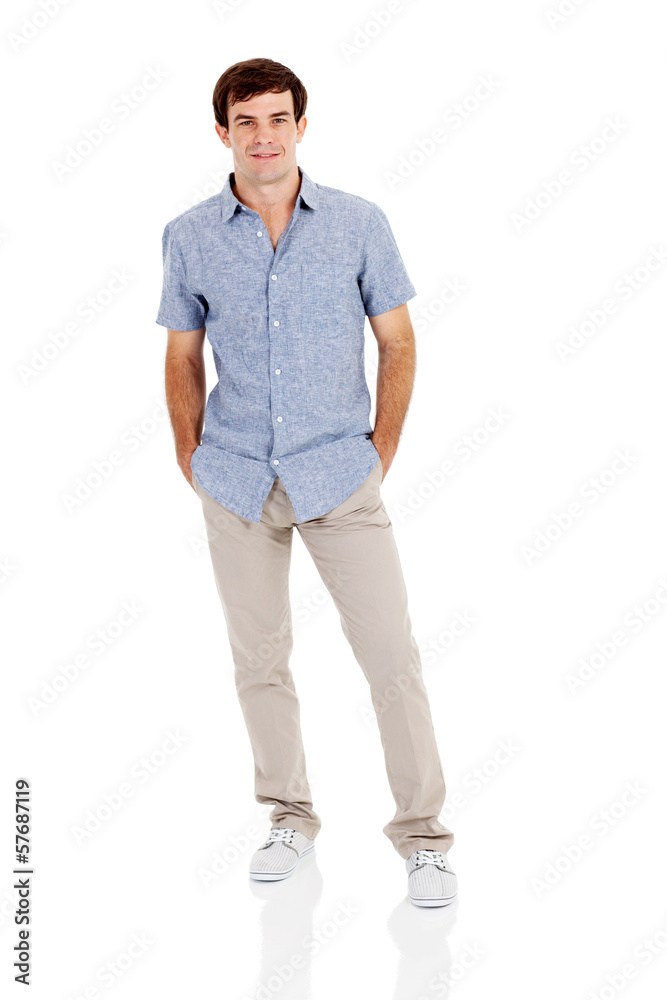 young man full length studio portrait isolated on white young man full length studio portrait isolated on white