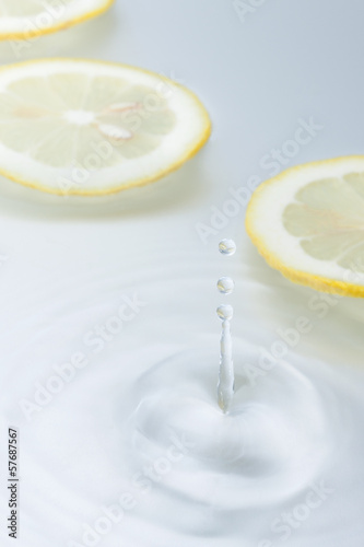 水滴と波紋 レモンのイメージ