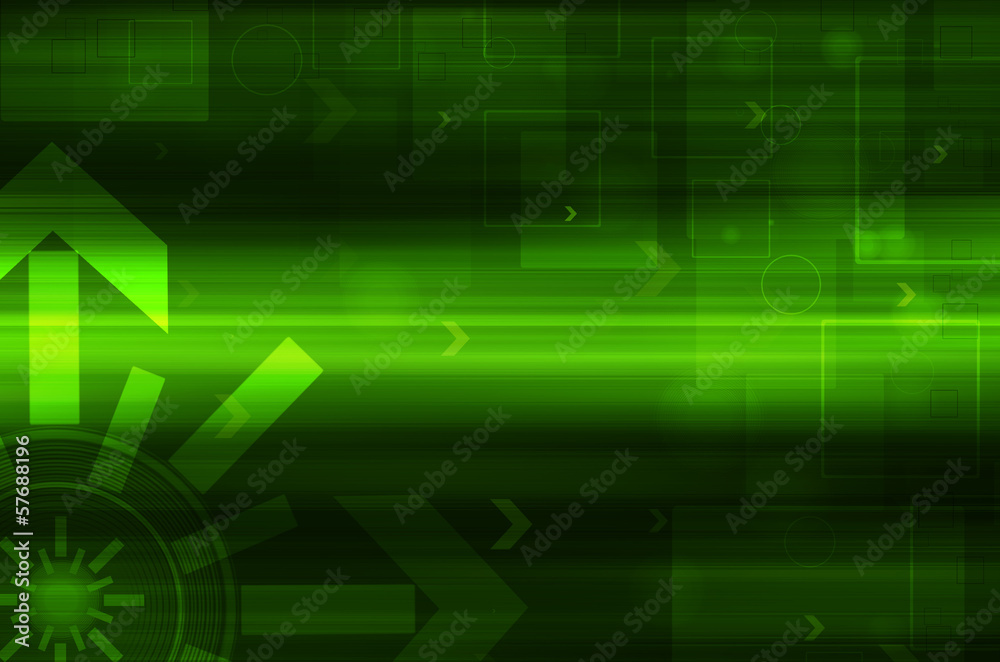abstract dark green technology background
