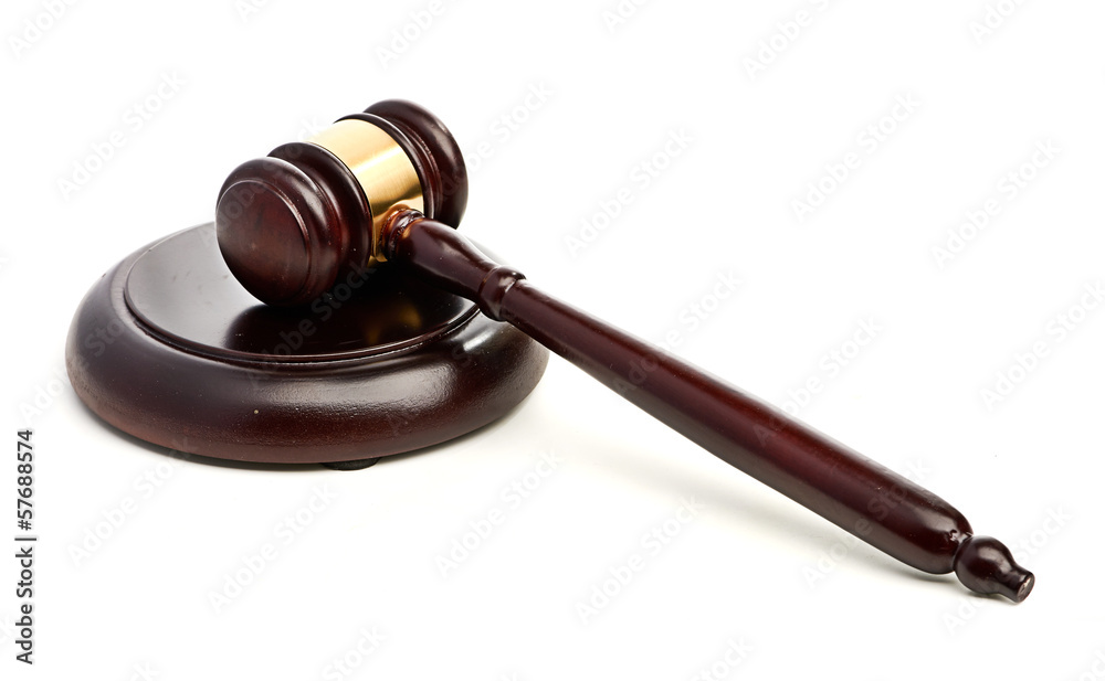 Gavel isolated on white background Gavel isolated on white background