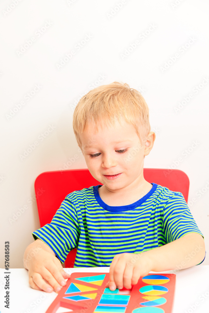 little boy learning shapes, early education little boy learning shapes, early education