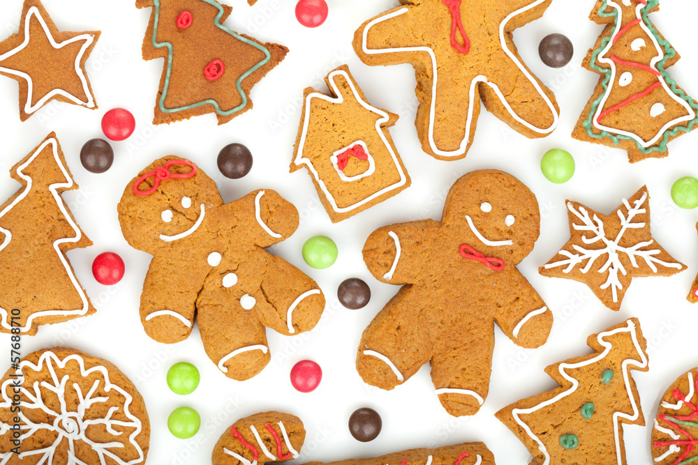 Homemade various christmas gingerbread cookies Homemade various christmas gingerbread cookies