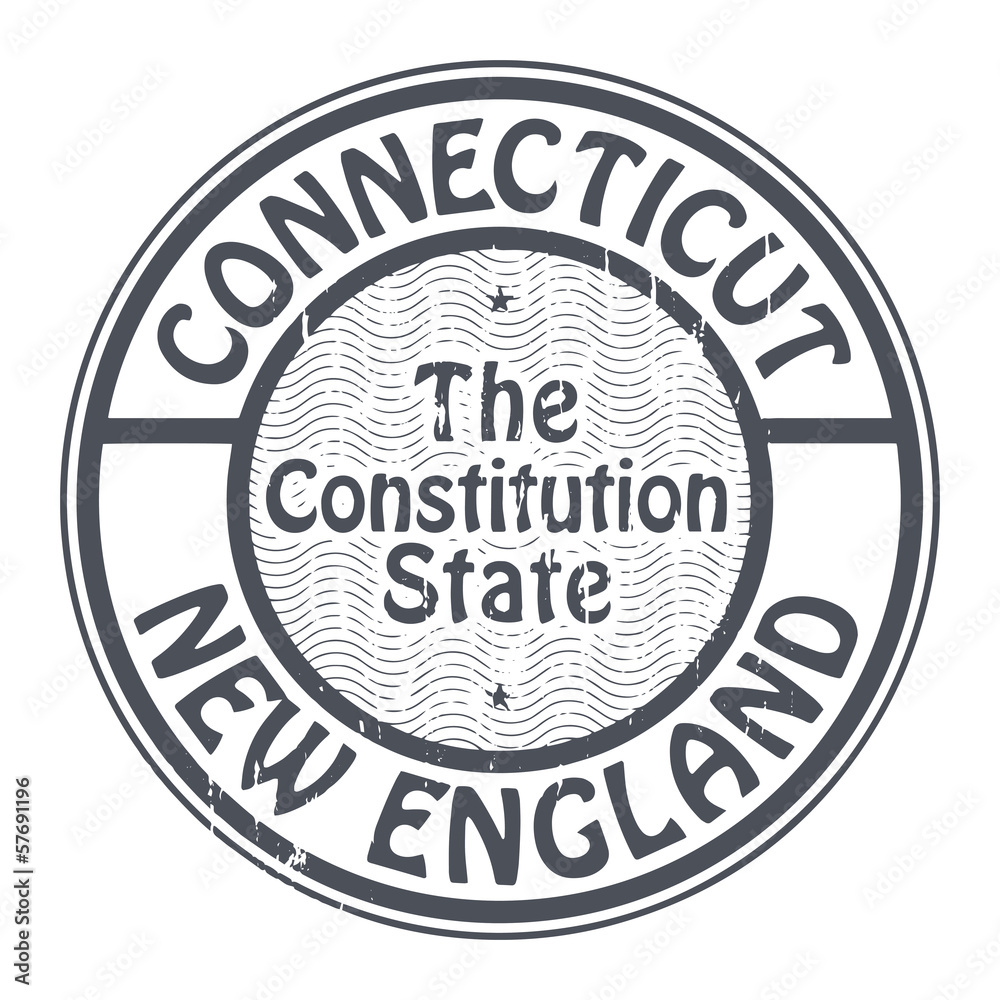 Grunge rubber stamp with name of Connecticut, New England Grunge rubber stamp with name of Connecticut, New England