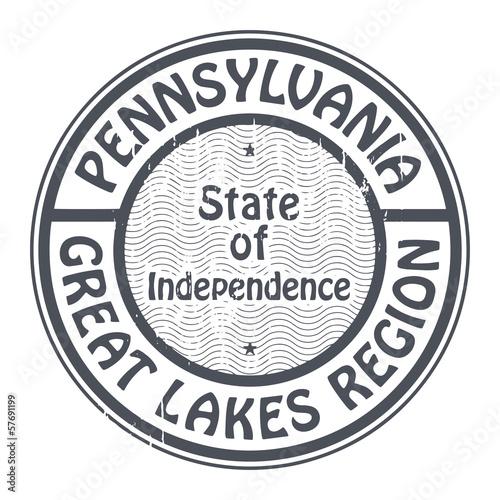 Grunge stamp with name of Pennsylvania, Great lakes region