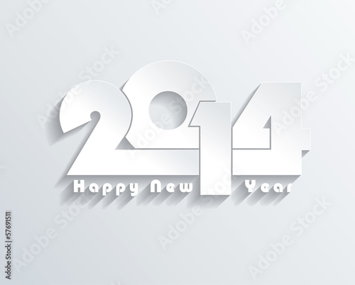 Happy new year 2014 creative greeting card design