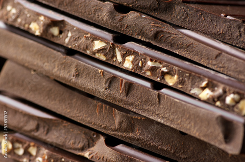 Dark chocolate close-up