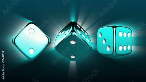 Casino Dices Spinning