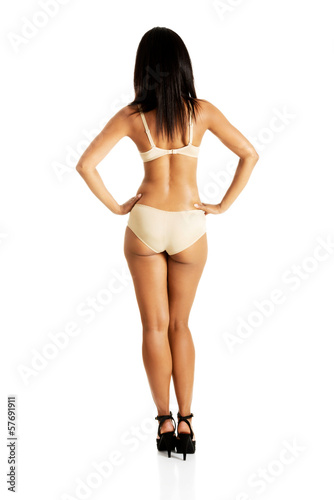 Perfect woman's body in underwear.