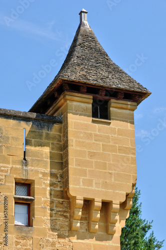 France, picturesque castle of Puymartin in Dordogne photo