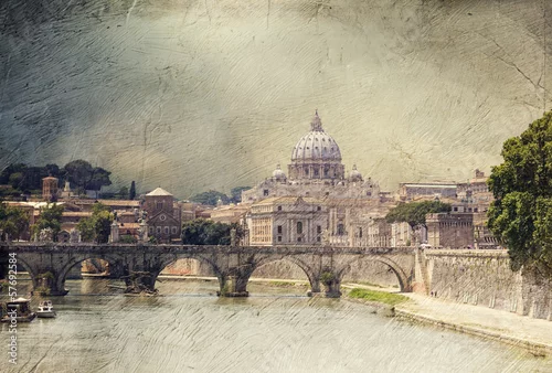 Obraz widok na Bazylikę Świętego Piotra w Rzymie