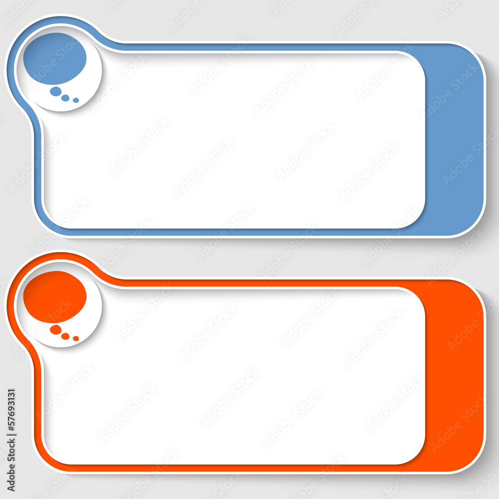 set of two abstract text boxes with speech bubble set of two abstract text boxes with speech bubble