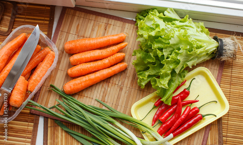 A lot of vegetables on the table photo