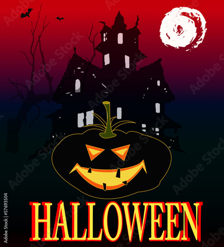 Happy Halloween Poster. Vector