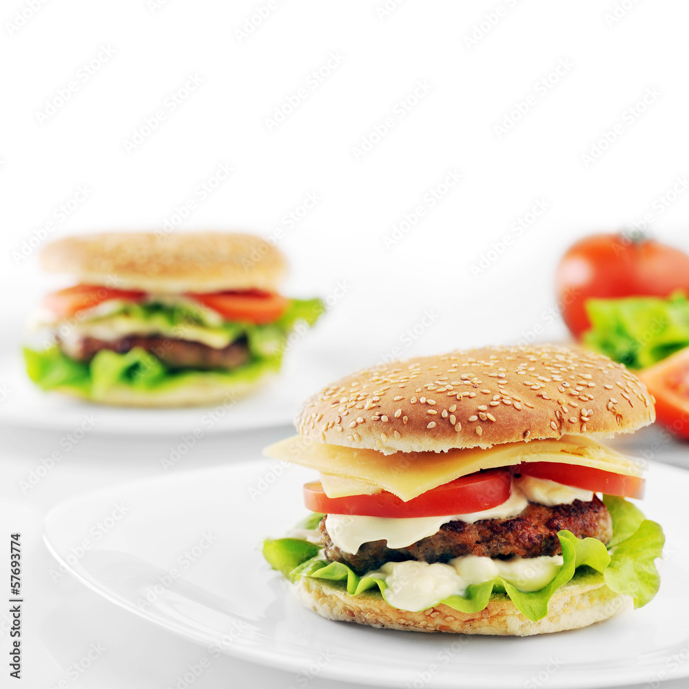 hamburger with cutlet hamburger with cutlet