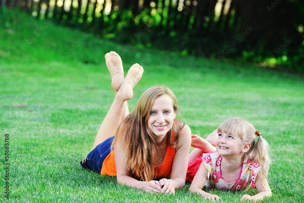 Fototapeta premium mother with her daughter