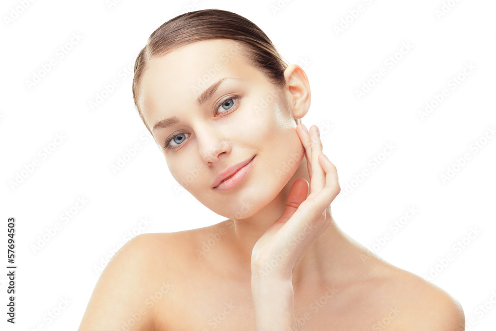 Beautiful young woman with healthy clean skin