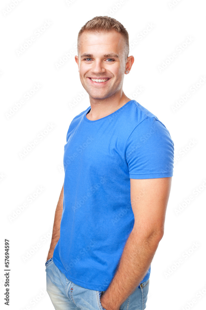 smiling man isolated on white background smiling man isolated on white background