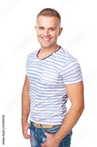 Portrait of happy smiling young man