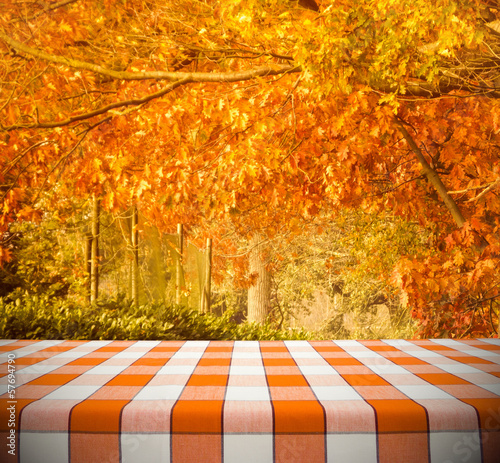 Tablecloth on Autumn