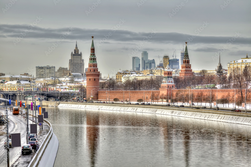View of the Moscow Kremlin. HDR