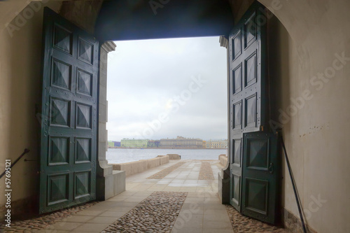 Foto View of the Neva river from the fortress