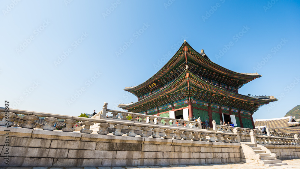 Naklejka premium Gyeongbokgung palace in Seoul, Korea