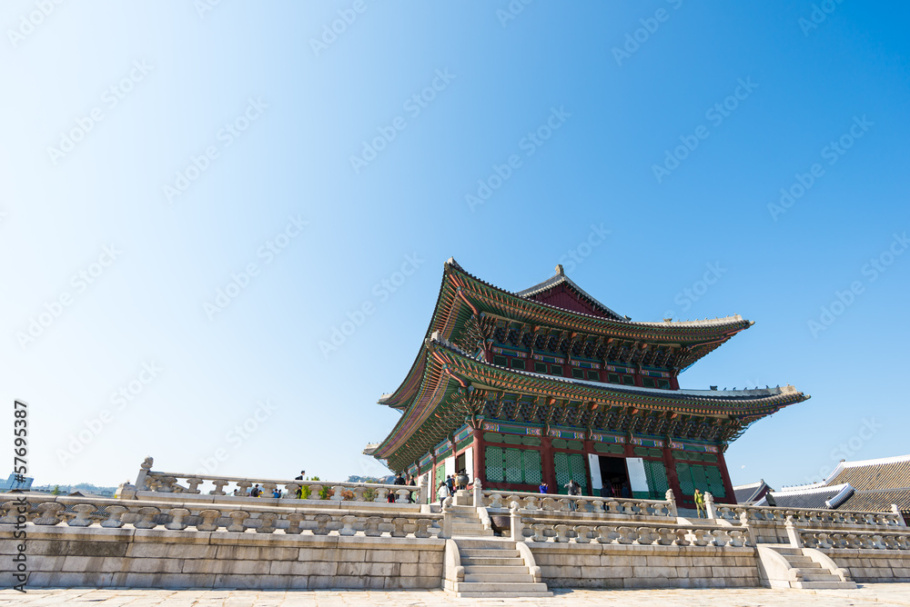 Naklejka premium Gyeongbokgung palace in Seoul, Korea
