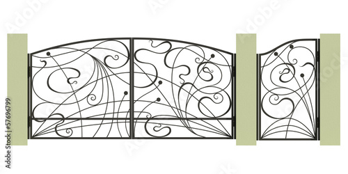Forged gate, wicket and fence