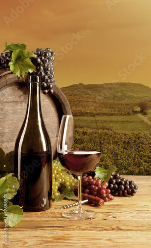 Wine in vineyard