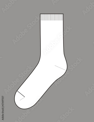 Vector fashion illustration of a sock