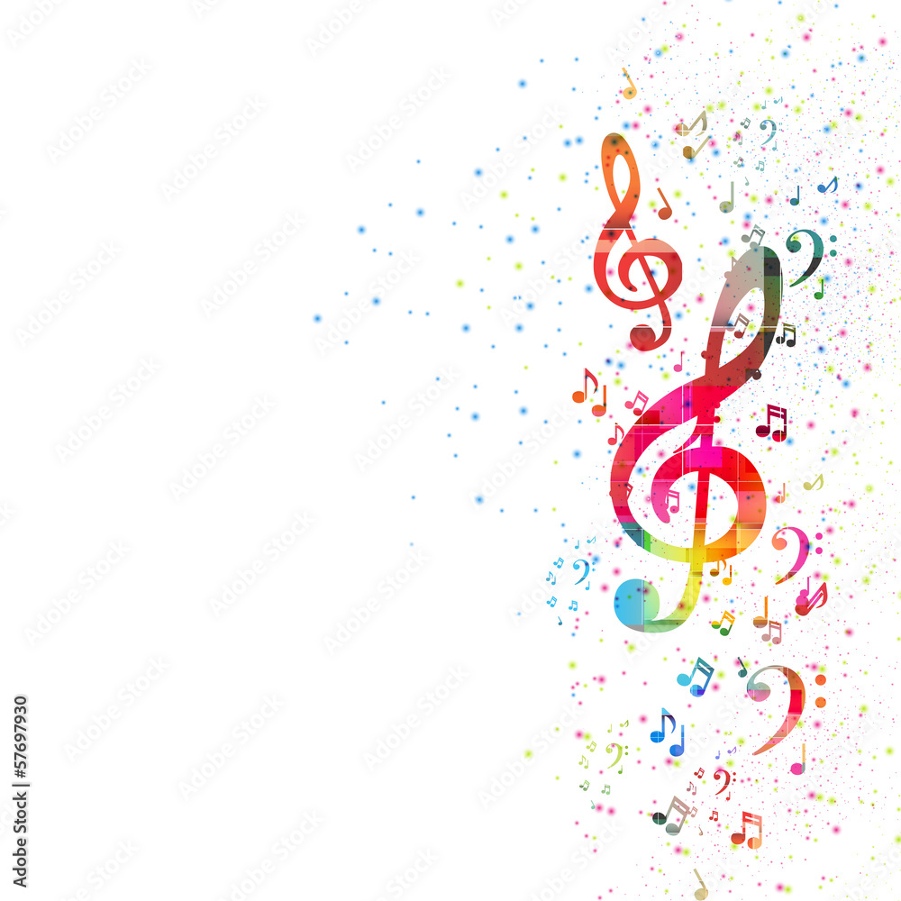 music note background, easy editable Stock Vector | Adobe Stock