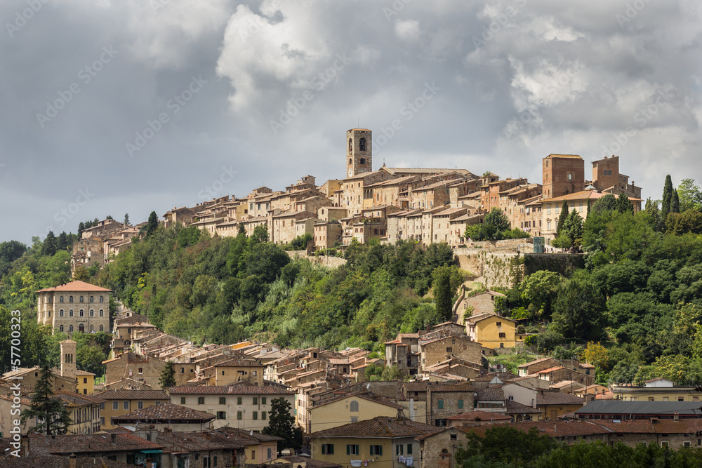 Panorama of Colle di Val d'Elsa, the city of crystal, Tuscany
