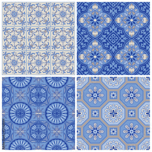 Vintage Porcelain Background Set - for design and scrapbook