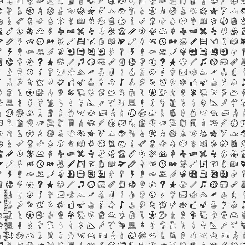 seamless doodle back to school element pattern background seamless doodle back to school element pattern background
