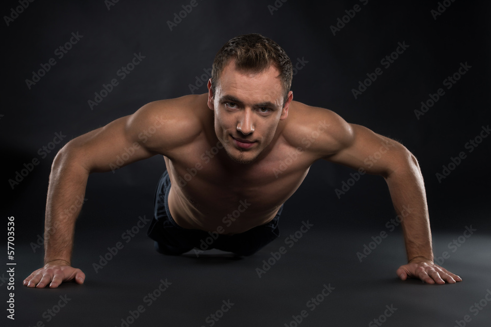 Handsome Young sport man. Handsome Young sport man.