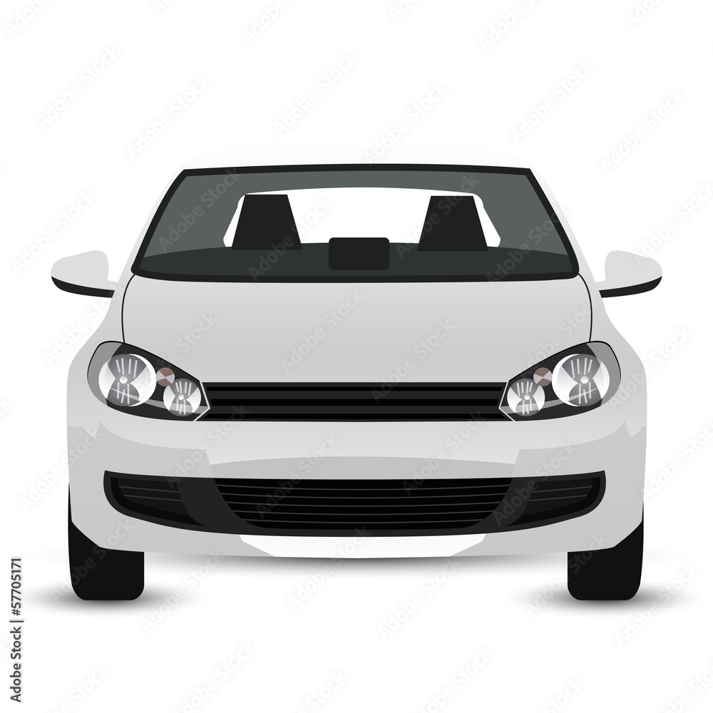 White Car - front view