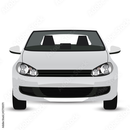 White Car - front view