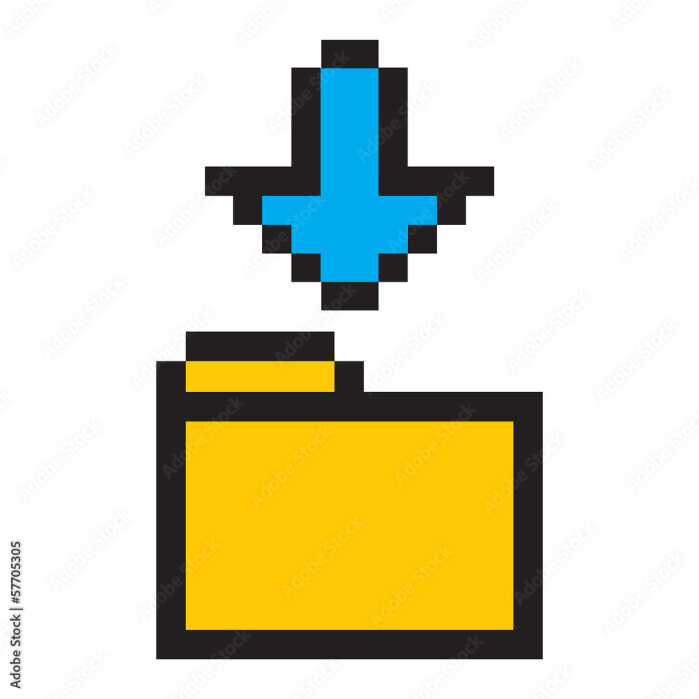 Obraz premium Folder and Arrow Icon