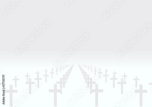 Cimetière militaire - fond gris